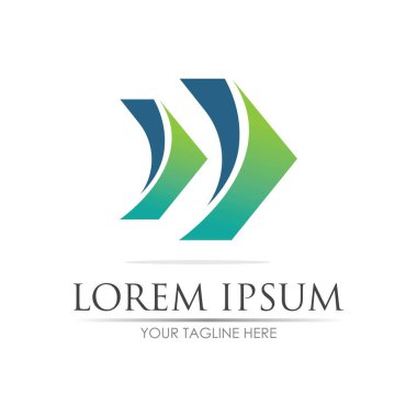 Ok vektör illüstrasyon simgesi Logo Şablonu tasarımı