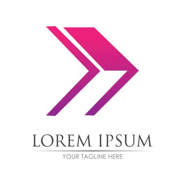 Ok vektör illüstrasyon simgesi Logo Şablonu tasarımı