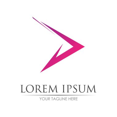 Ok vektör illüstrasyon simgesi Logo Şablonu tasarımı