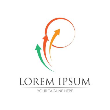 Ok vektör illüstrasyon simgesi Logo Şablonu tasarımı