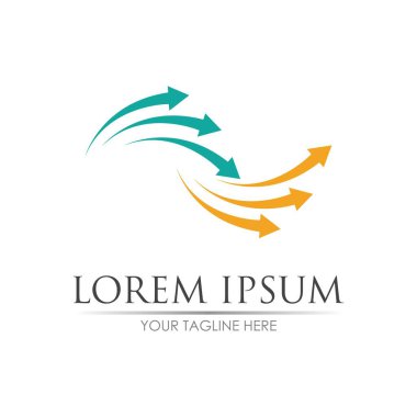 Ok vektör illüstrasyon simgesi Logo Şablonu tasarımı
