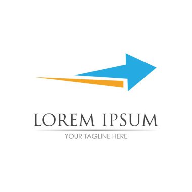 Ok vektör illüstrasyon simgesi Logo Şablonu tasarımı