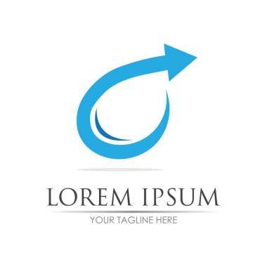 Ok vektör illüstrasyon simgesi Logo Şablonu tasarımı