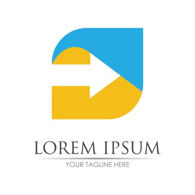 Ok vektör illüstrasyon simgesi Logo Şablonu tasarımı