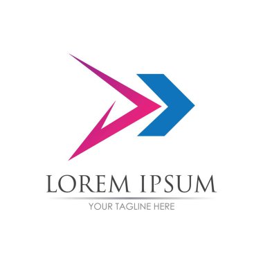 Ok vektör illüstrasyon simgesi Logo Şablonu tasarımı