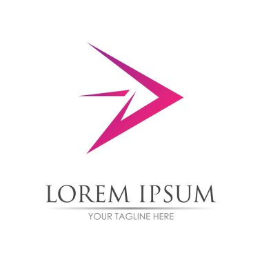 Ok vektör illüstrasyon simgesi Logo Şablonu tasarımı