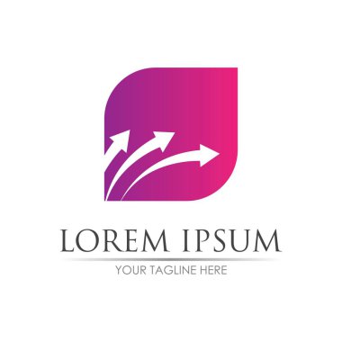 Ok vektör illüstrasyon simgesi Logo Şablonu tasarımı