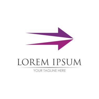 Ok vektör illüstrasyon simgesi Logo Şablonu tasarımı