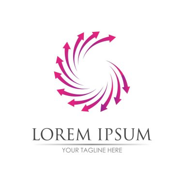 Ok vektör illüstrasyon simgesi Logo Şablonu tasarımı