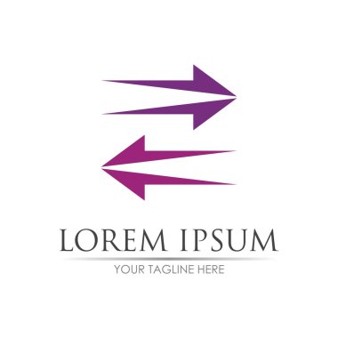 Ok vektör illüstrasyon simgesi Logo Şablonu tasarımı