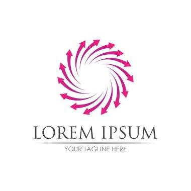 Ok vektör illüstrasyon simgesi Logo Şablonu tasarımı