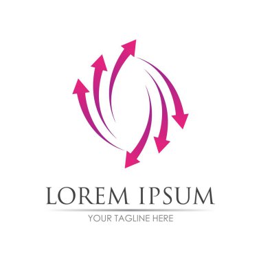 Ok vektör illüstrasyon simgesi Logo Şablonu tasarımı