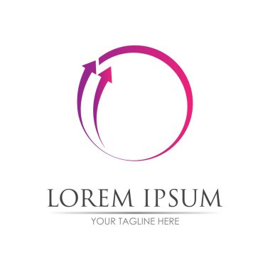 Ok vektör illüstrasyon simgesi Logo Şablonu tasarımı