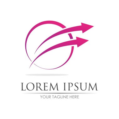 Ok vektör illüstrasyon simgesi Logo Şablonu tasarımı