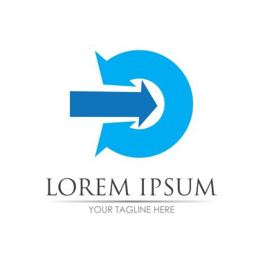 Ok vektör illüstrasyon simgesi Logo Şablonu tasarımı