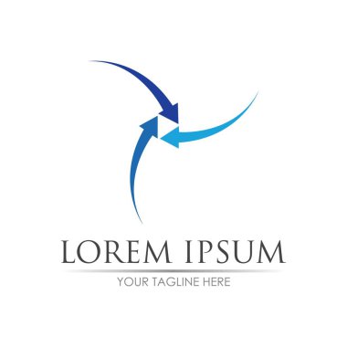 Ok vektör illüstrasyon simgesi Logo Şablonu tasarımı