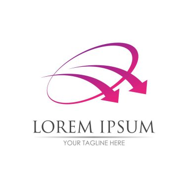 Ok vektör illüstrasyon simgesi Logo Şablonu tasarımı