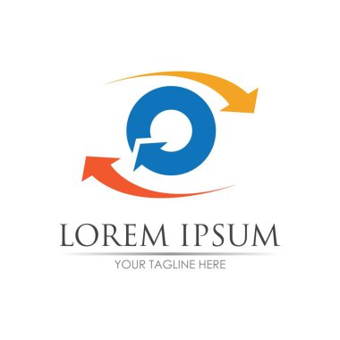 Ok vektör illüstrasyon simgesi Logo Şablonu tasarımı