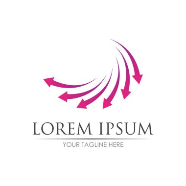 Ok vektör illüstrasyon simgesi Logo Şablonu tasarımı