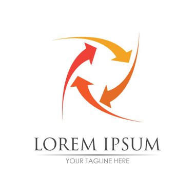 Ok vektör illüstrasyon simgesi Logo Şablonu tasarımı