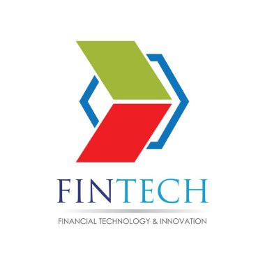 Fintech ve dijital finans teknolojileri için modern logo tasarımı