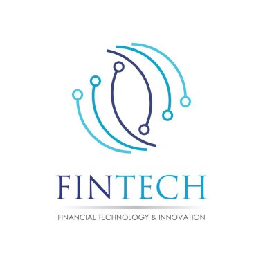 Fintech ve dijital finans teknolojileri için modern logo tasarımı