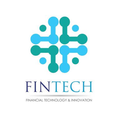 Fintech ve dijital finans teknolojileri için modern logo tasarımı