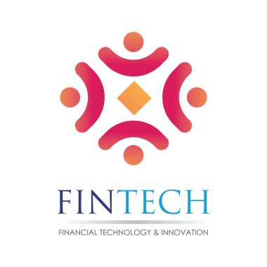 Fintech ve dijital finans teknolojileri için modern logo tasarımı