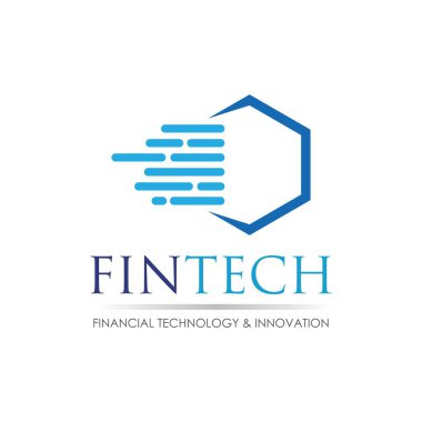 Fintech ve dijital finans teknolojileri için modern logo tasarımı
