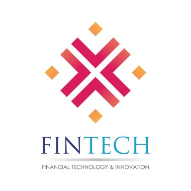 Fintech ve dijital finans teknolojileri için modern logo tasarımı