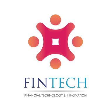 Fintech ve dijital finans teknolojileri için modern logo tasarımı