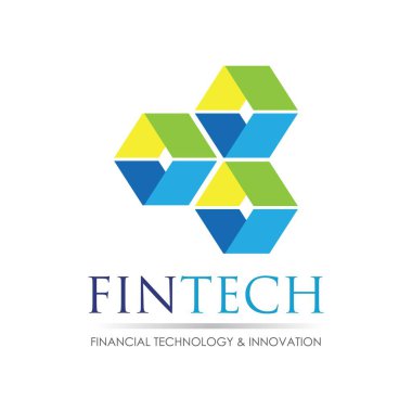 Fintech ve dijital finans teknolojileri için modern logo tasarımı