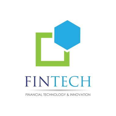 Fintech ve dijital finans teknolojileri için modern logo tasarımı