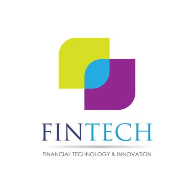 Fintech ve dijital finans teknolojileri için modern logo tasarımı