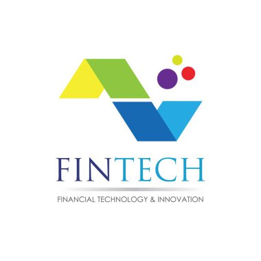 Fintech ve dijital finans teknolojileri için modern logo tasarımı