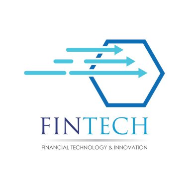 Fintech ve dijital finans teknolojileri için modern logo tasarımı