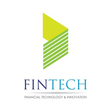 Fintech ve dijital finans teknolojileri için modern logo tasarımı