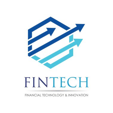 Fintech ve dijital finans teknolojileri için modern logo tasarımı