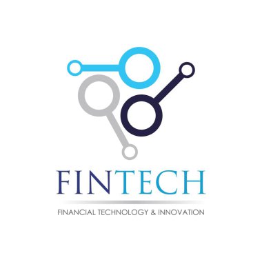Fintech ve dijital finans teknolojileri için modern logo tasarımı