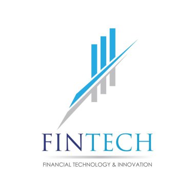 Fintech ve dijital finans teknolojileri için modern logo tasarımı