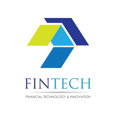 Fintech ve dijital finans teknolojileri için modern logo tasarımı