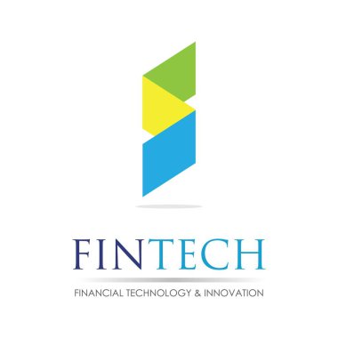 Fintech ve dijital finans teknolojileri için modern logo tasarımı