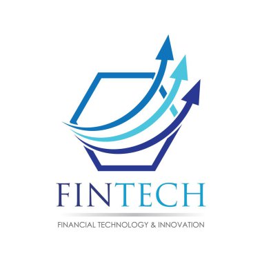 Fintech ve dijital finans teknolojileri için modern logo tasarımı