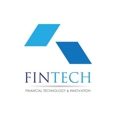 Fintech ve dijital finans teknolojileri için modern logo tasarımı