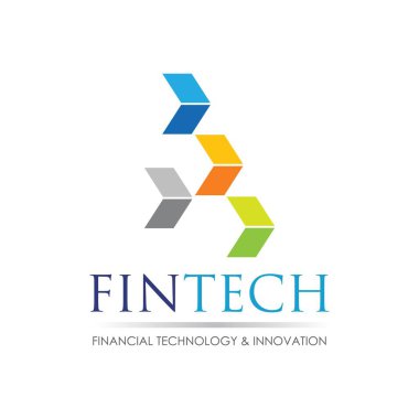 Fintech ve dijital finans teknolojileri için modern logo tasarımı