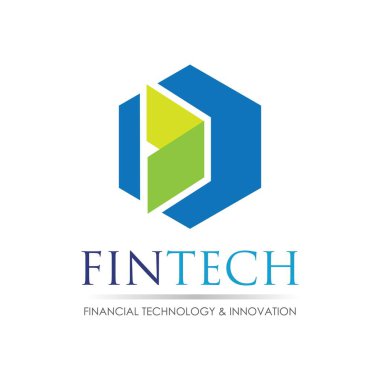 Fintech ve dijital finans teknolojileri için modern logo tasarımı