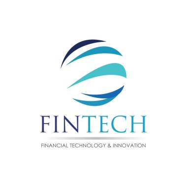 Fintech ve dijital finans teknolojileri için modern logo tasarımı