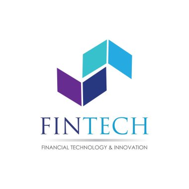 Fintech ve dijital finans teknolojileri için modern logo tasarımı