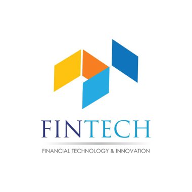 Fintech ve dijital finans teknolojileri için modern logo tasarımı