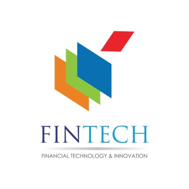 Fintech ve dijital finans teknolojileri için modern logo tasarımı